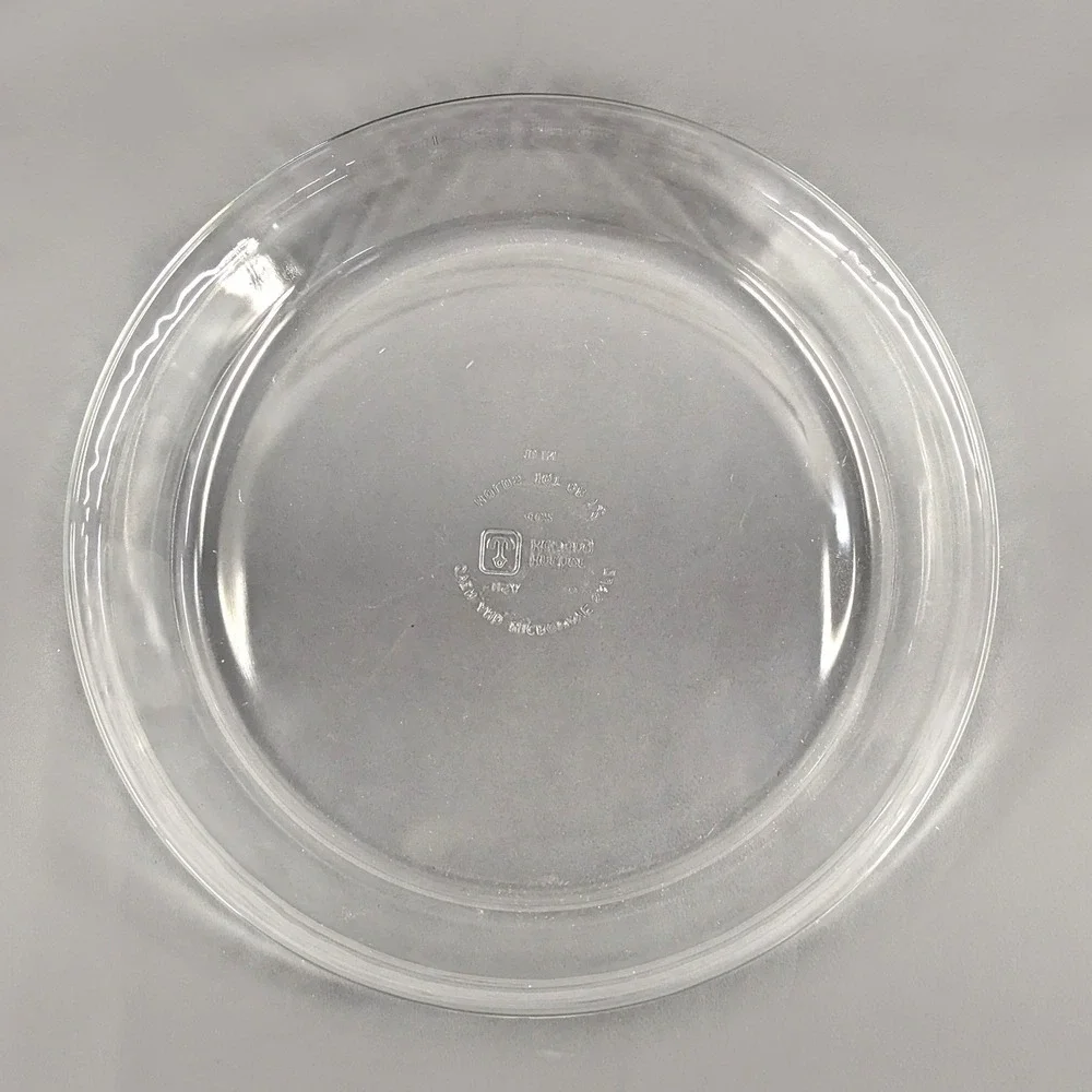 Anchor Hocking Fire-King Clear Glass 10 inch Pie Dish Baking Pan Oven Microwave